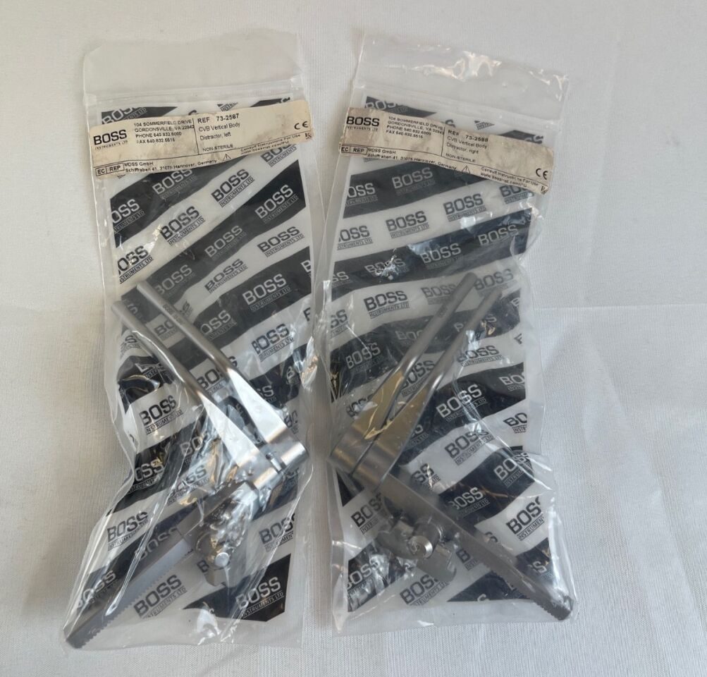 BOSS INSTRUMENTS 73-2587 & 73-258  CVB Distractors Left & Right 100mm Rack x 70mm Max Opening — photo 1