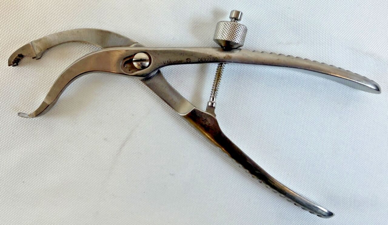 V. MUELLER OS910-010 Verbrugge Bone Holding Forceps w/ Speed Lock 7" Orthopedics