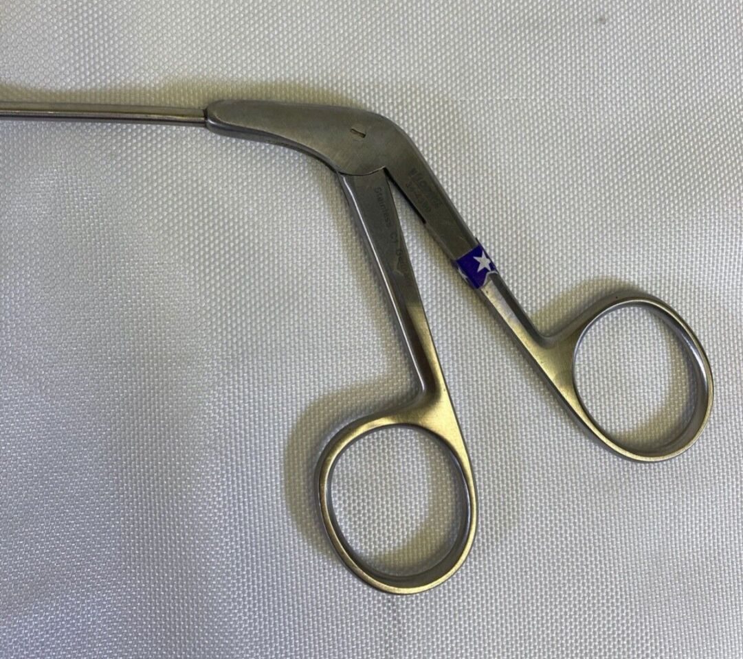 W. LORENZ 34-4390 5mm x 46cm Fenestrated Double Action Grasper ENT Laryngeal — photo 2