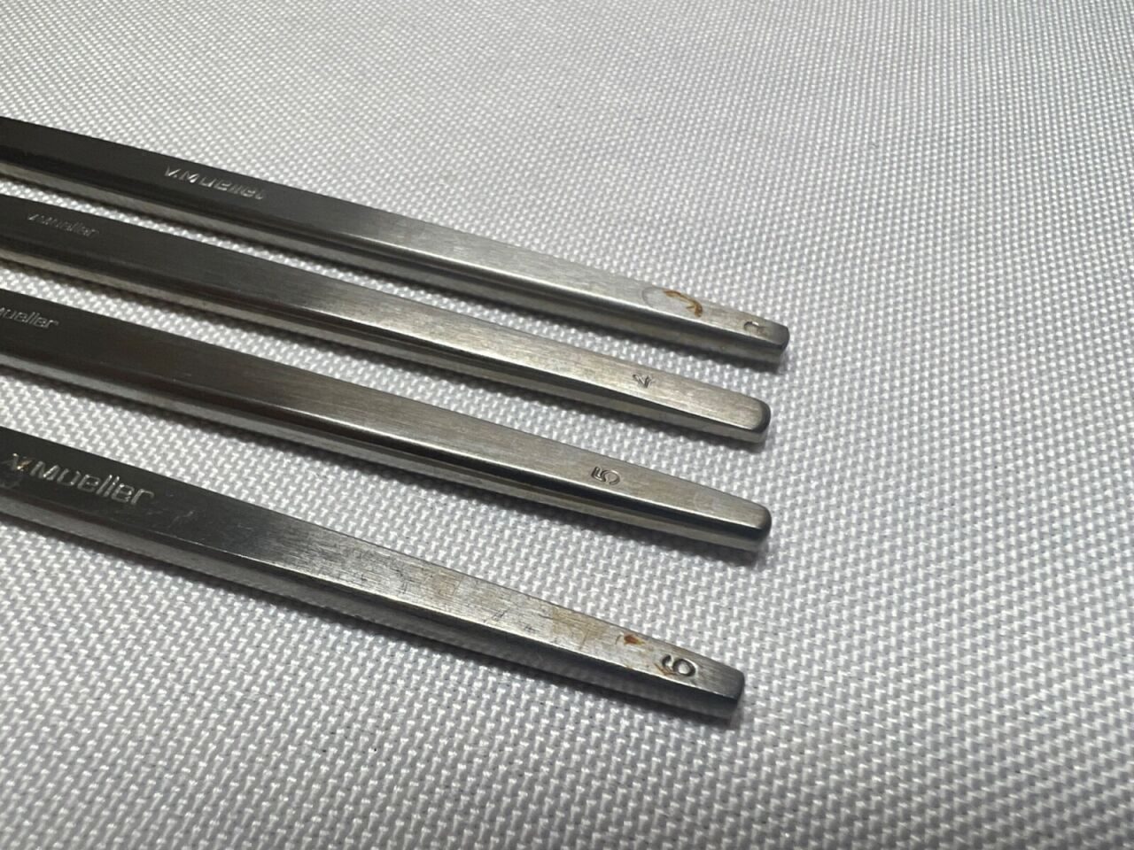 V. MUELLER  Lot of 4 Uterine Blunt Curettes Sizes 3 4 5 6 — photo 3