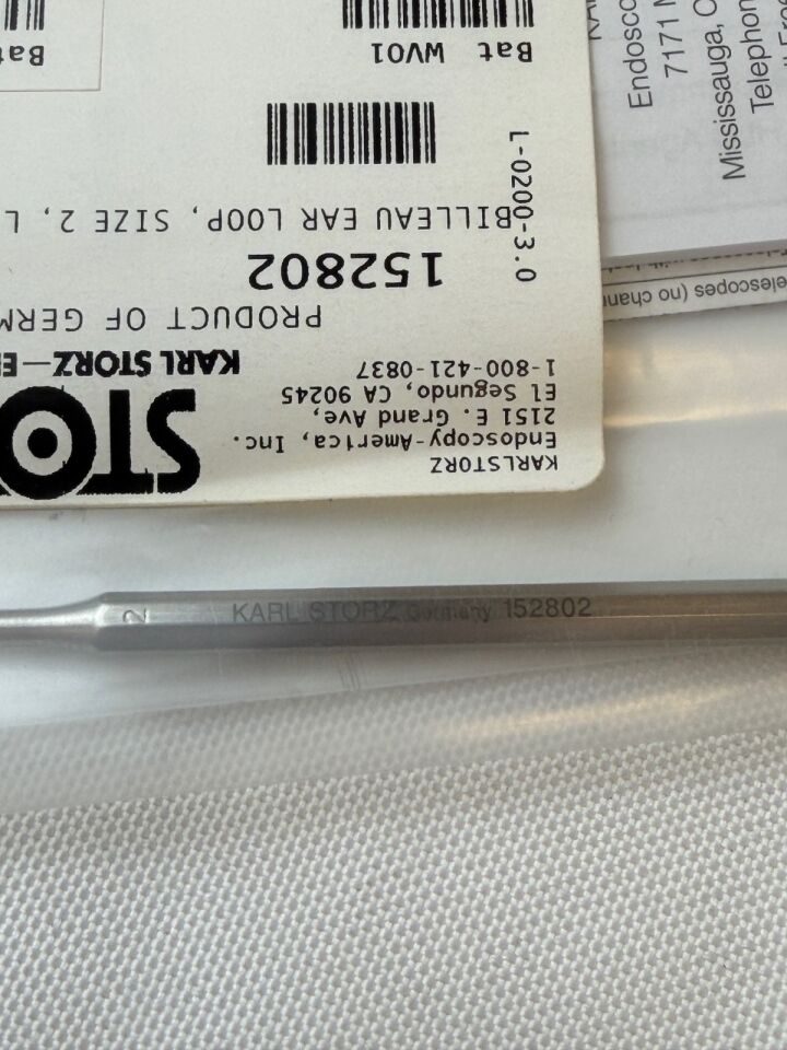 KARL STORZ 152802 Billeau Ear Loop Size 2 Length 16cm — photo 4