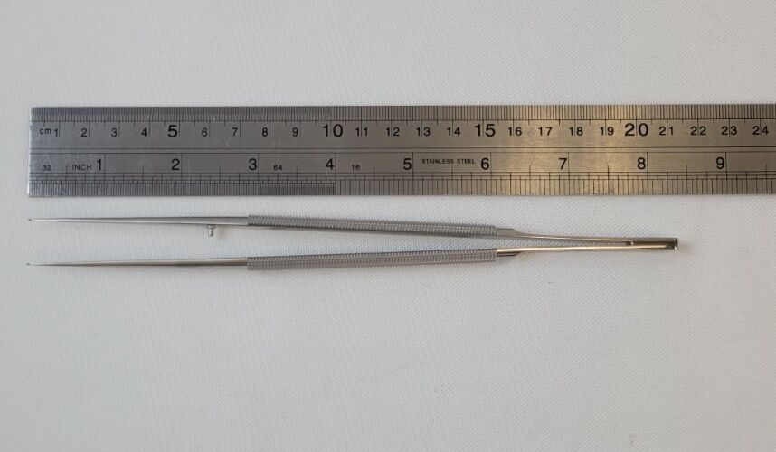 MILLENNIUM 7-44252 Dennis Ring Tip Forceps Straight 1mm Diamond-Dust Ring Tips — photo 9