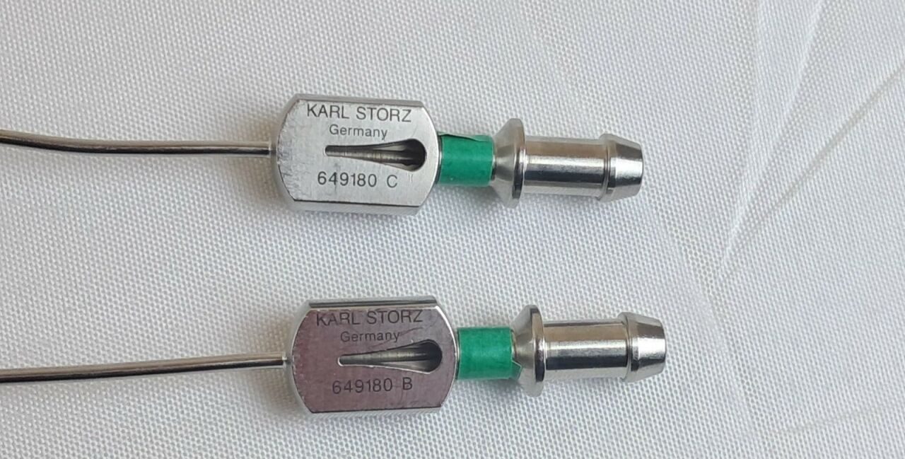 KARL STORZ 649180 B & 649180 C Suction & Irrigation Tube Curved ENT 2 PC Set — photo 2