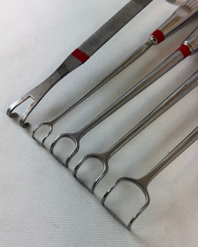 AESCULAP OM471 Barnhill Adenoid Curettes 17mm 13mm 11mm 8mm x 9" - Set of 5 — photo 5