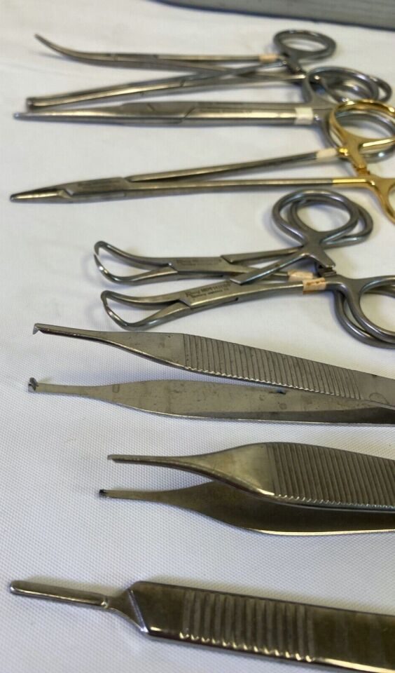 VARIOUS  16 Piece Konig Zimmer Closed Pinning Tray w Sterilization Case — photo 3