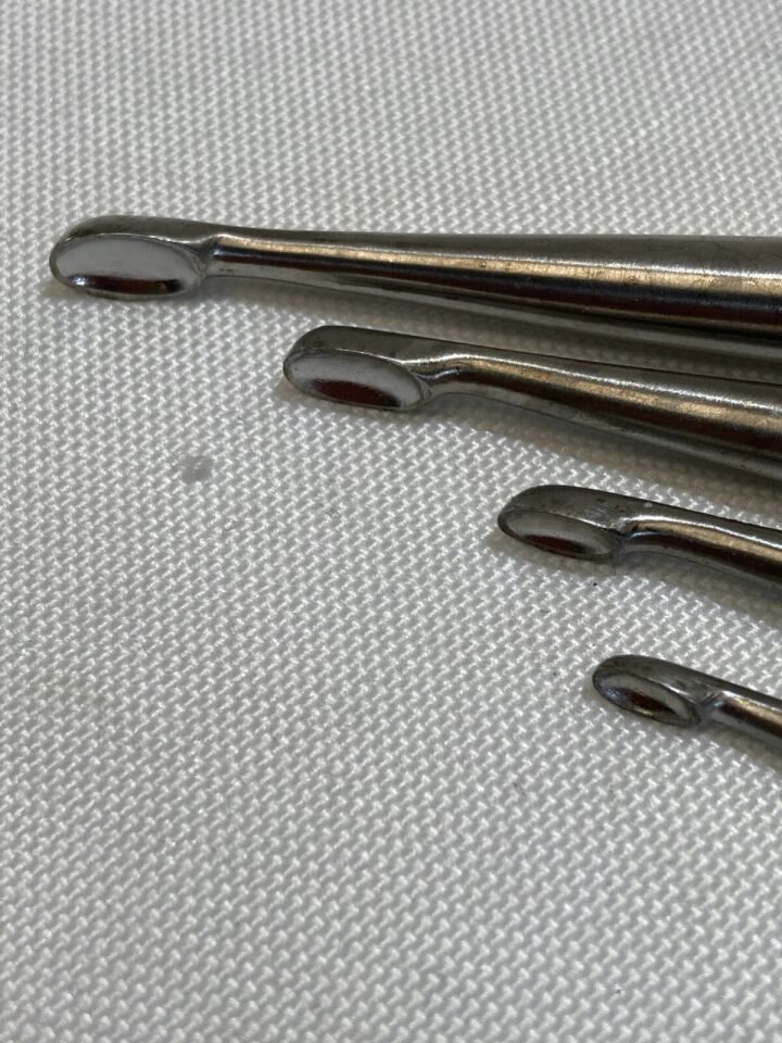SSI ULTRA 7" Sizes 0/1/3/4 Brun Bone Curettes - Set of 4 — photo 6