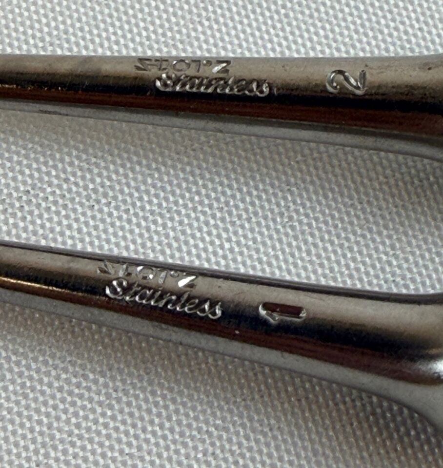 STORZ N1407/1 & N1407/2 Pair of Spratt Mastoid Curettes Sizes 1 & 2 L: 6.75" ENT — photo 2