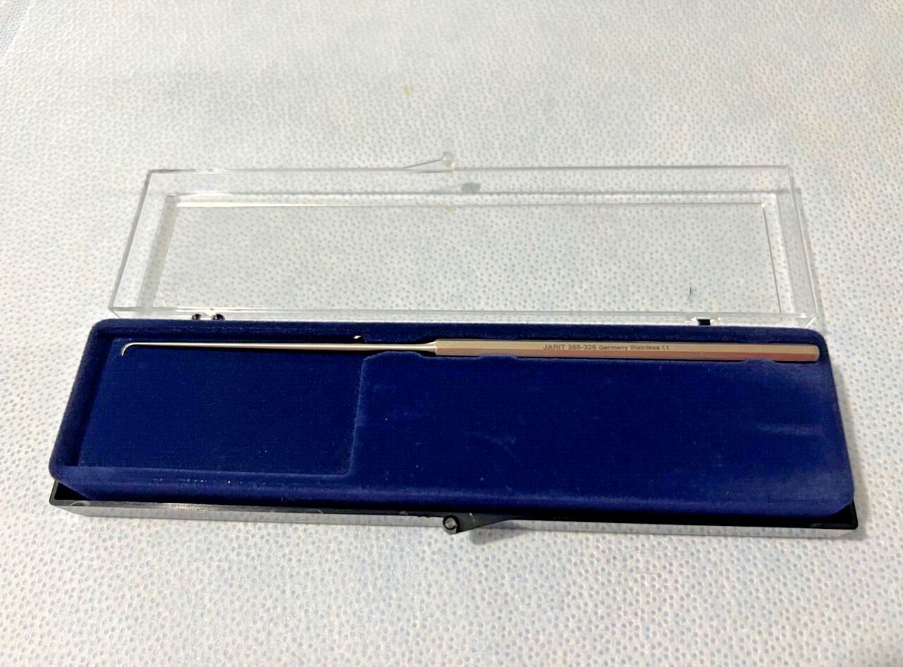 JARIT 385-326 Curved Sharp House-Rosen Needle Malleable Shaft 6-1/4" L w/ Case