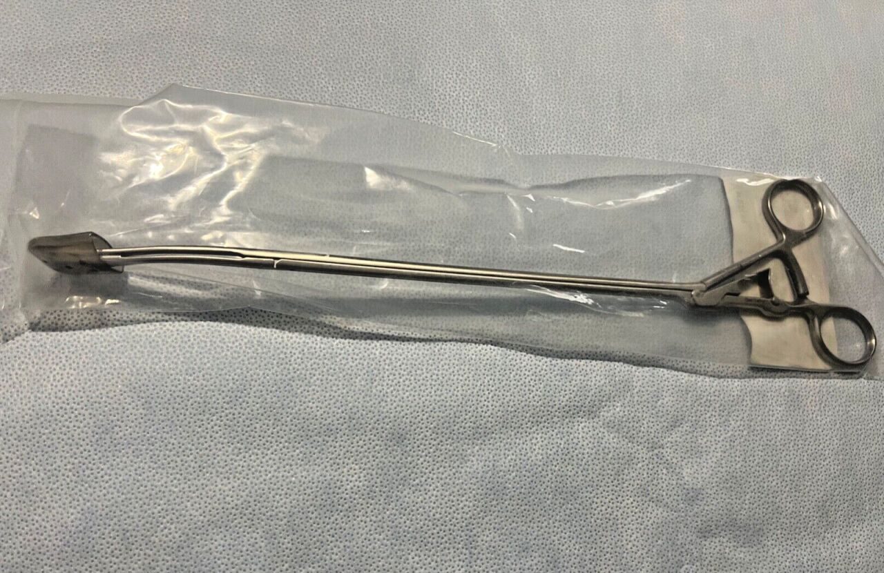WEXLER SURGICAL FH8436.12 EPIC VATS Curved Left Foerster Forceps w/ Ratchet 15"L