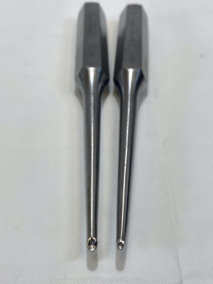 RICHARDS  Spratt Solid Hex Handle 7" Bone Curettes 00 & 000 Orthopedics Pair — photo 8