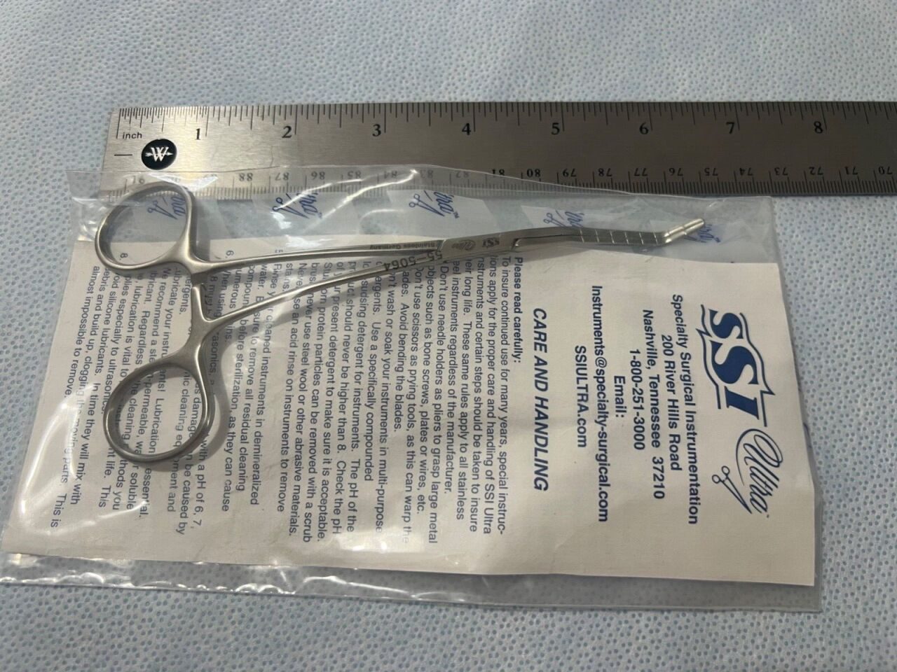 SYMMETRY 55-5064 Kartchner Carotid Artery Clamp Serrated Jaws 6-1/2" Length — photo 4