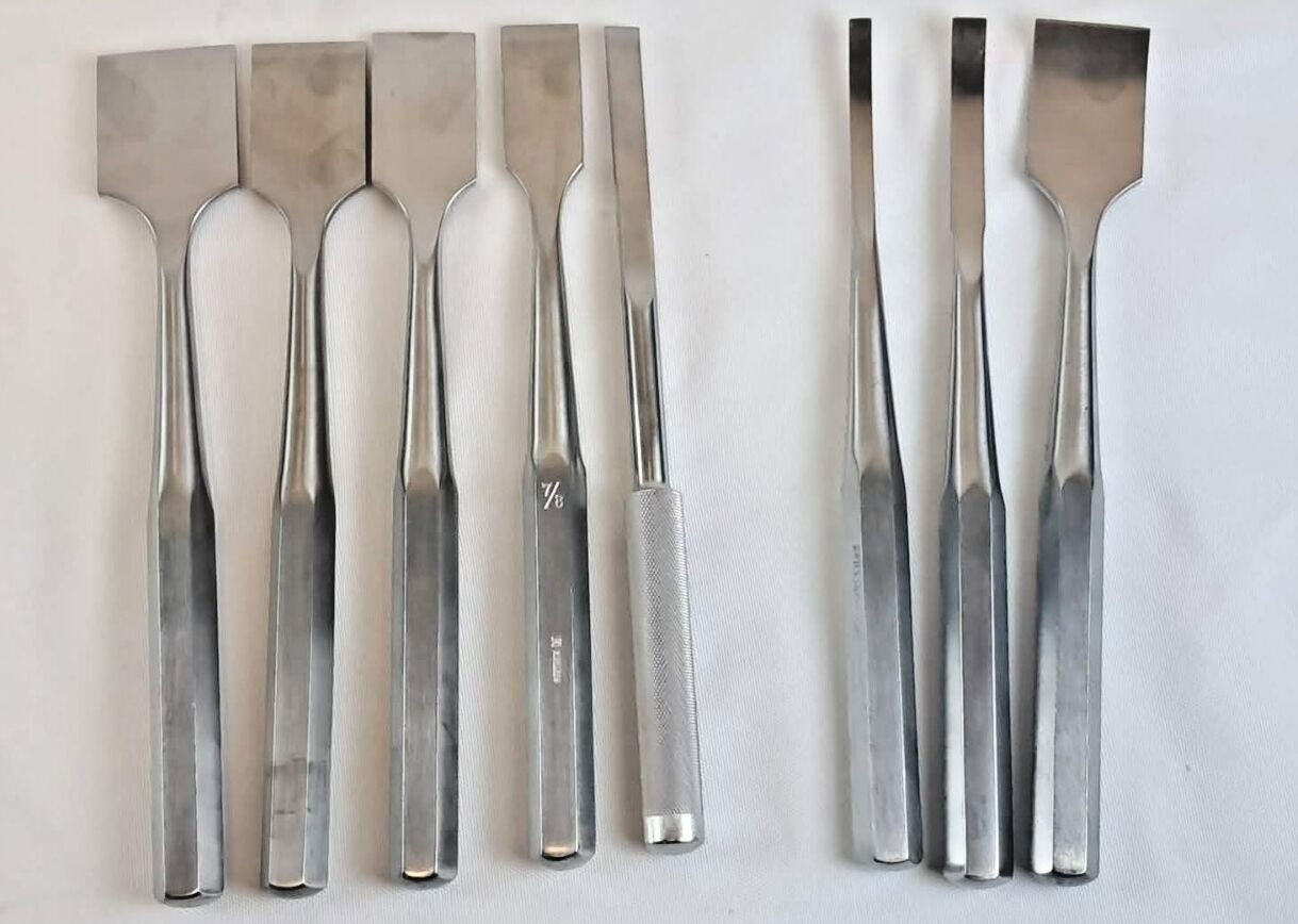 SMITH  NEPHEW MILTEX  8pc Hibbs Osteotome Set Straight & Curved — photo 1
