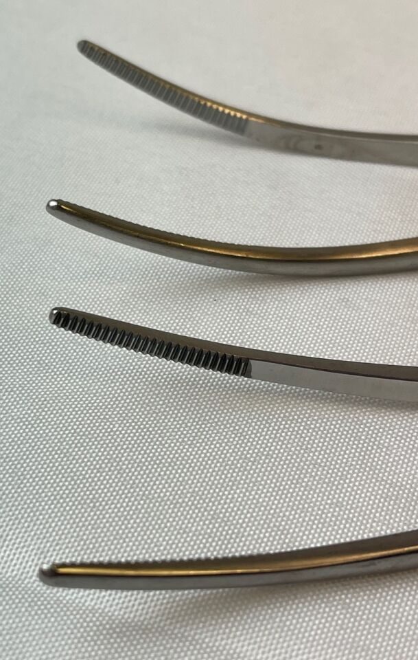 V. MUELLER GL600 Bozeman Uterine Dressing Forceps 10" Double Curve OBGYN — photo 4