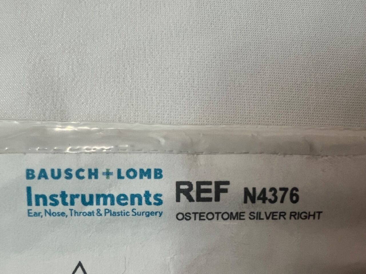 BAUSCH & LOMB N4376 Silver Osteotome 4mm Curve Right w/ Guard 7.2" Length — photo 3