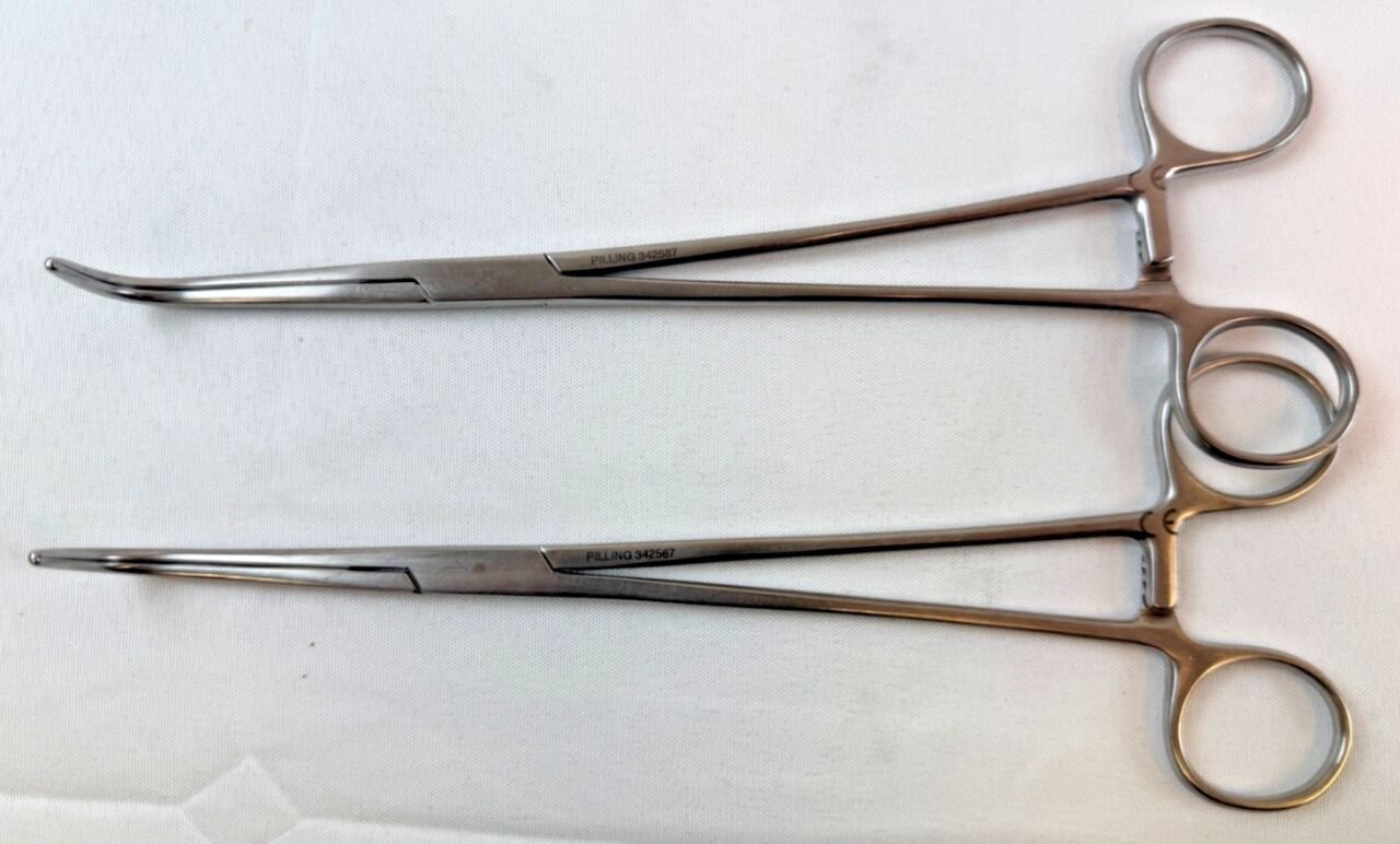 PILLING WECK 496110 Lahey Dissecting Forceps Strong Curve Serrated Jaws — photo 1