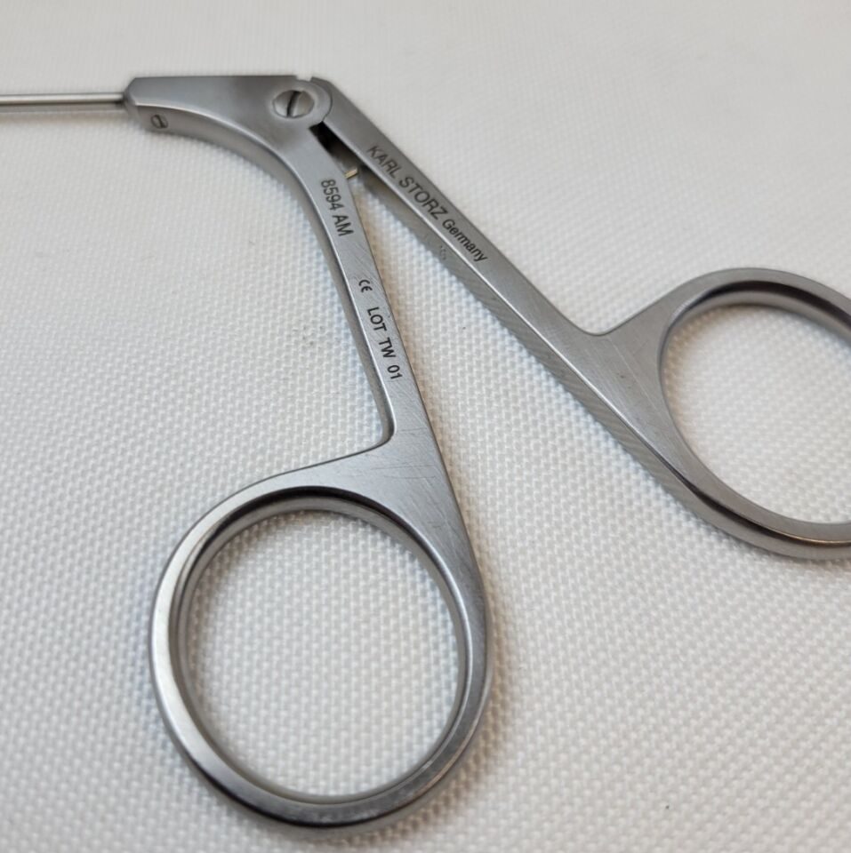 KARL STORZ 8594AM Laryngeal Biopsy Cupped Forceps 2mm Angled Right 45deg — photo 3