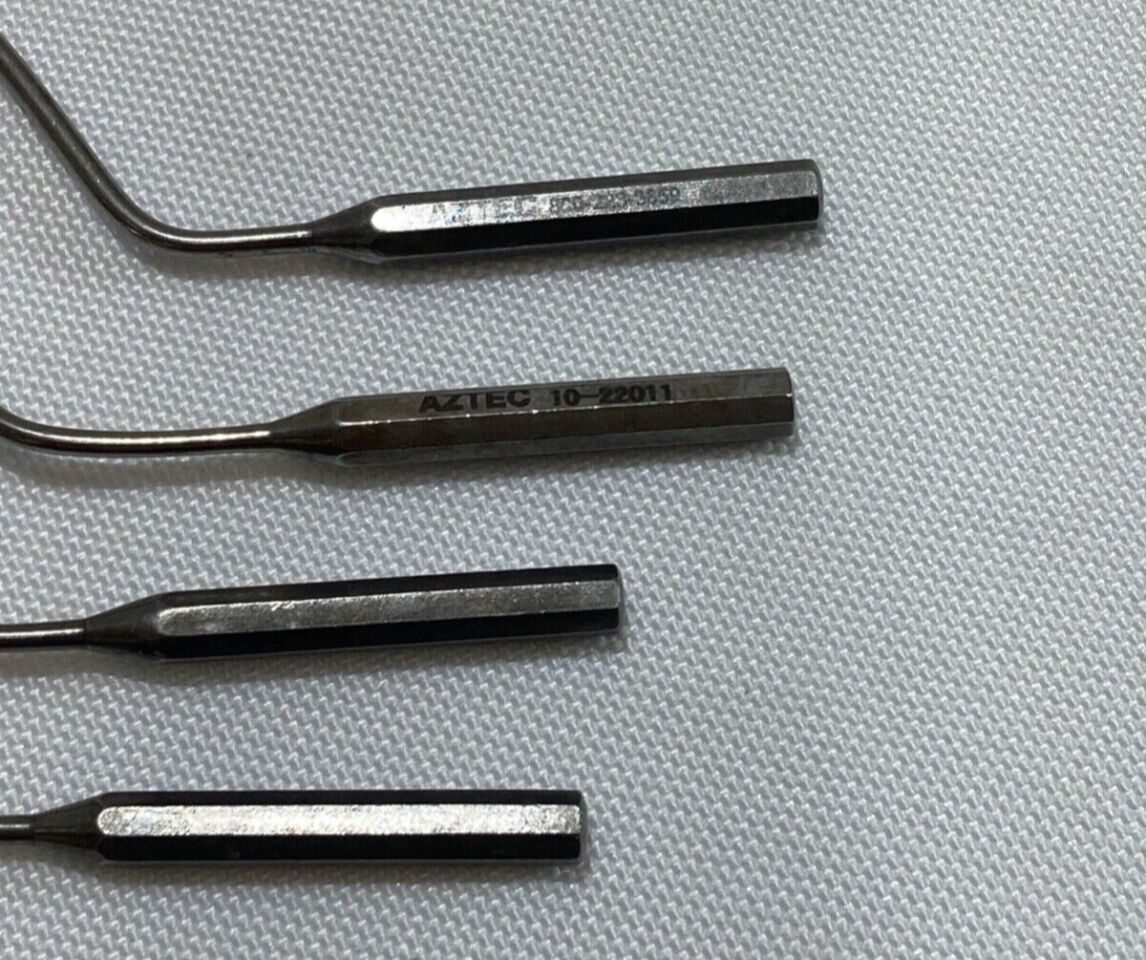 AZTEC SURGICAL  Set of 4 8" Malleable Bayonet Ball Probe Set ENT Neuro Orthopedic — photo 5