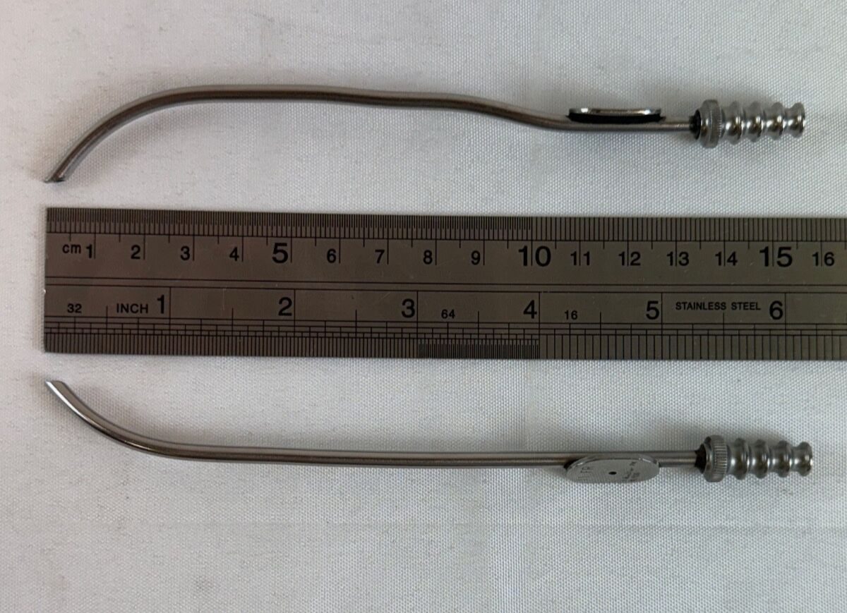 V. MUELLER NL1930 Pair of Adson 11Fr Curved 6" Suction Tubes — photo 5