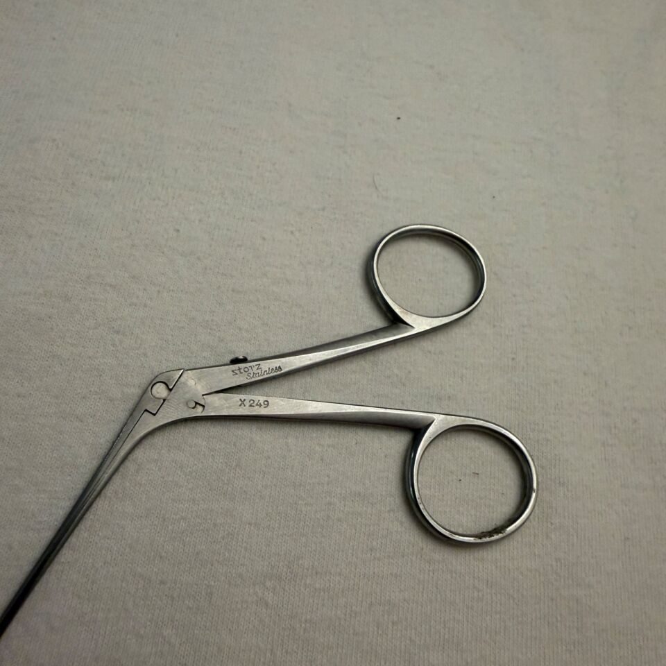 KARL STORZ X249 House Miniature Ear Forceps Angled Left — photo 3