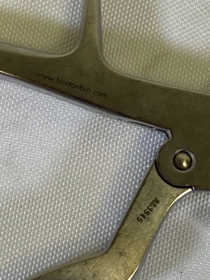 BUXTON 854 Handle w/ 5412 1mm Shaft 9" x 40deg Up Kerrison Rongeur w/ Ejector — photo 9