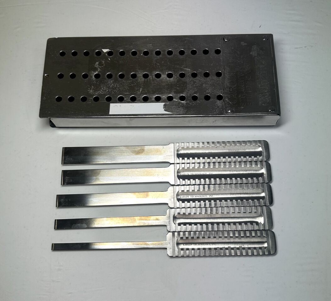 CODMAN KARLIN 46-3070 Straight Stiletto Chisels Set of 5 w/ Case — photo 1