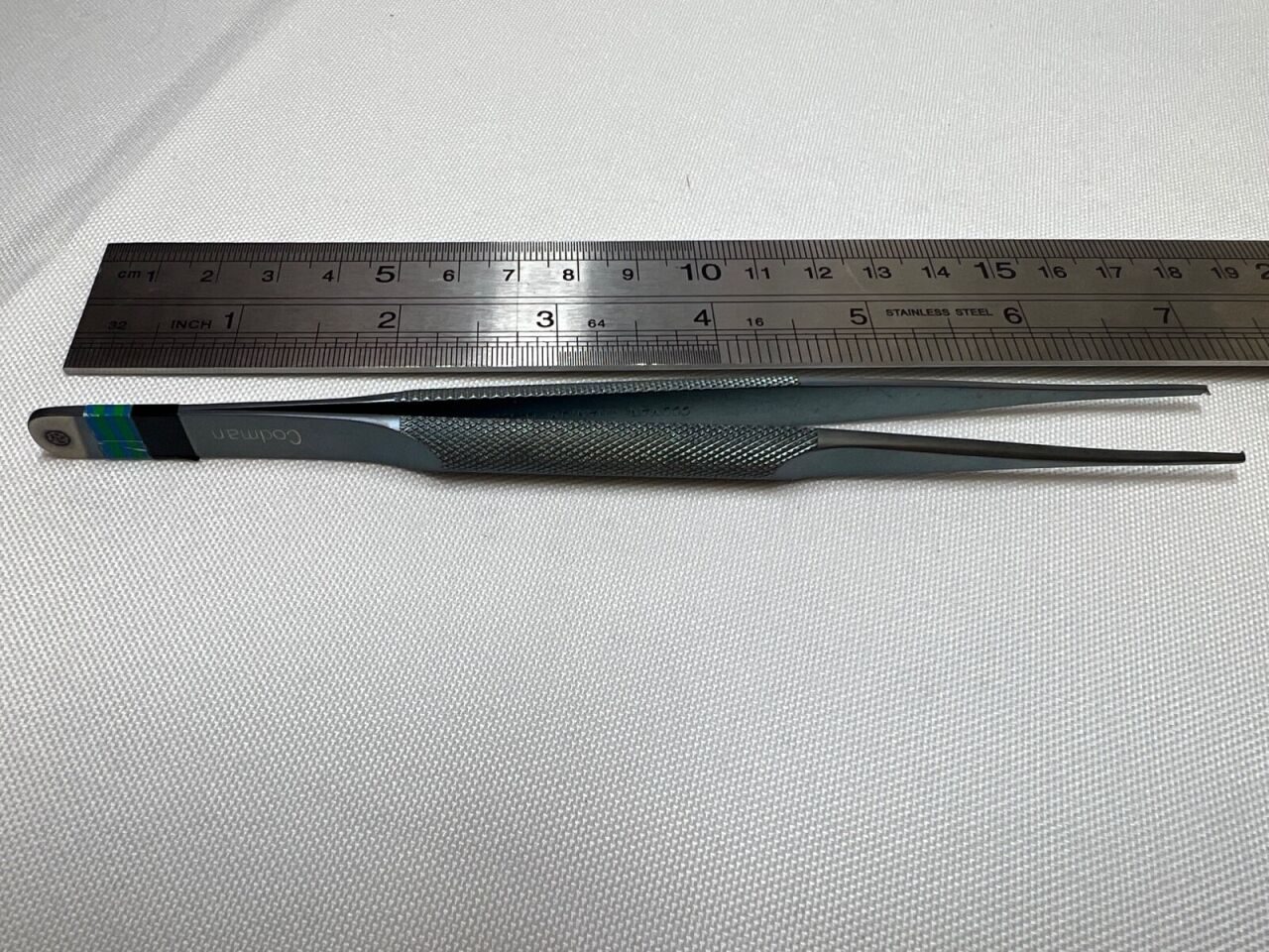 CODMAN 80-1731 Rhoton Titanium Tissue Forceps 7" 1x2 Teeth 1mm Tip — photo 6