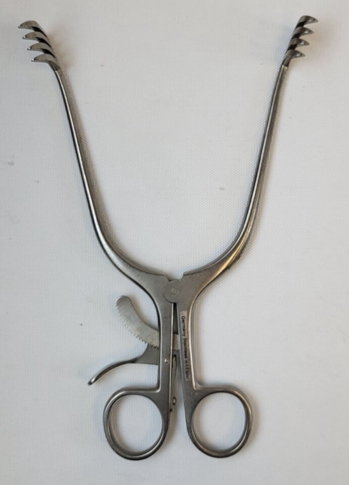 JARIT 205-200 Adson Cerebellar Retractor 4x4 Sharp Teeth — photo 2
