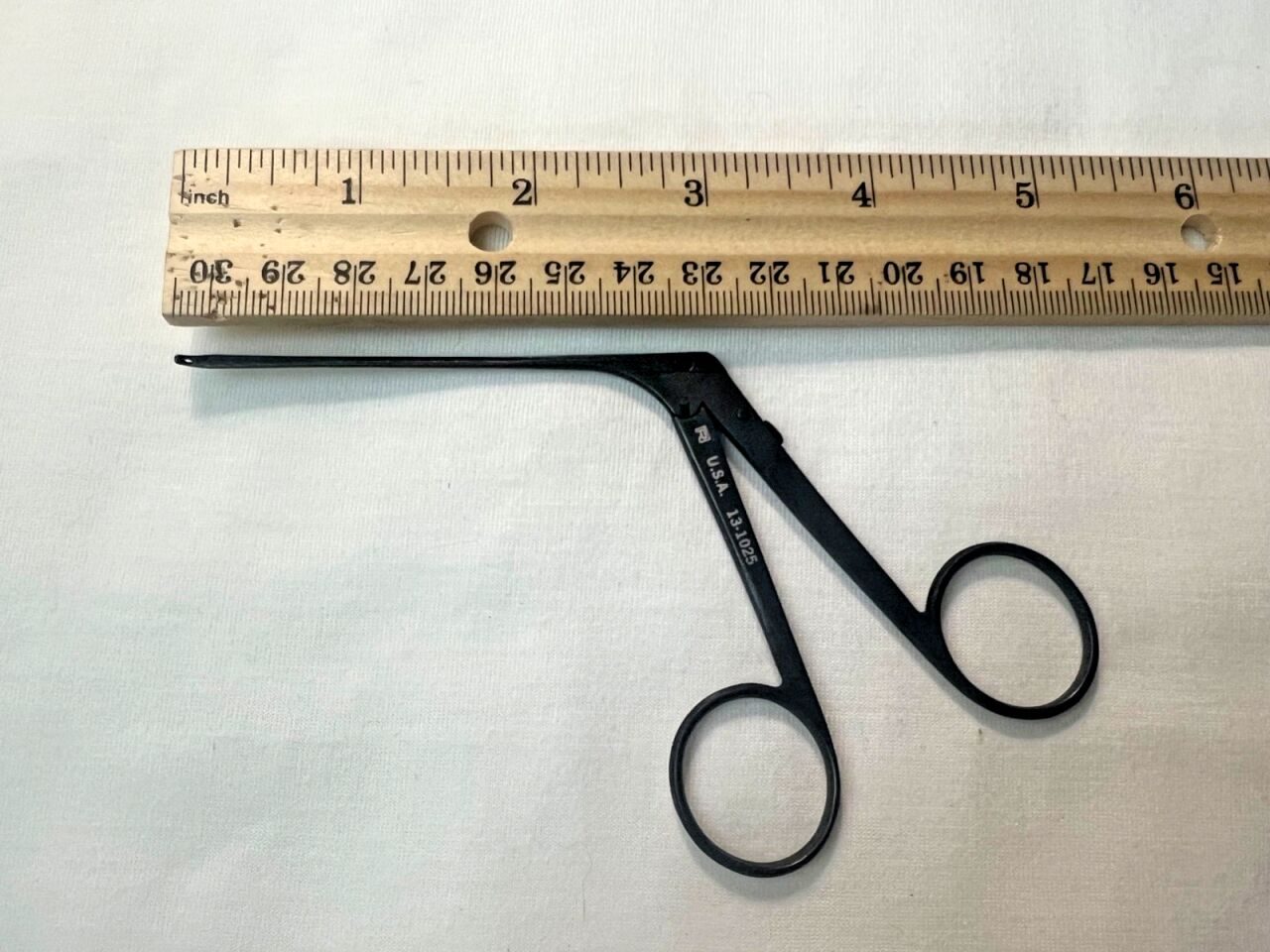 RICHARDS 13.1025 Delicate Cup ENT Forceps Curved Left 4mm x 3" Length — photo 6