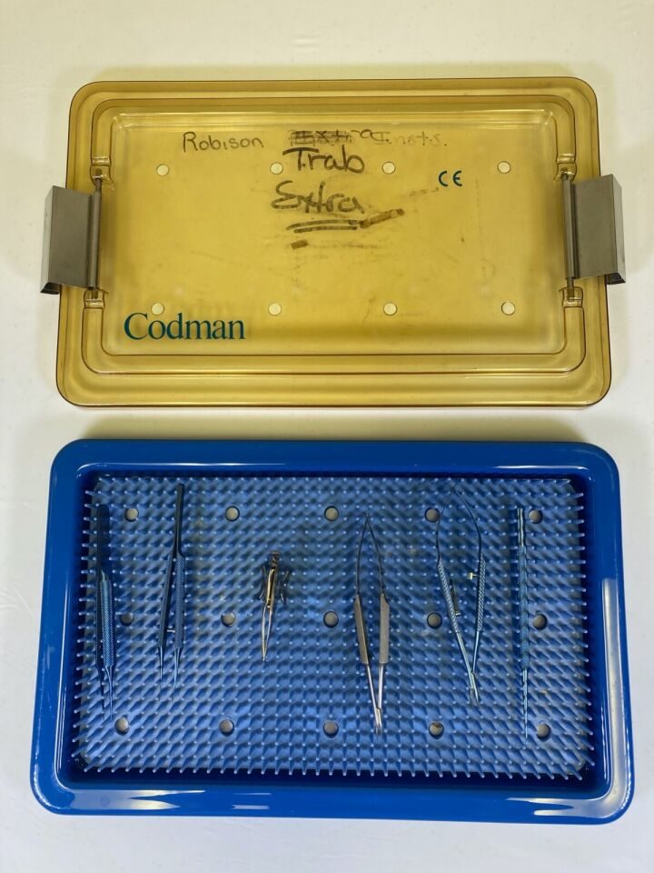 STORZ KATENA  6 Piece Trabeculectomy Instrument Set Extras w/ Sterilization Case — photo 1