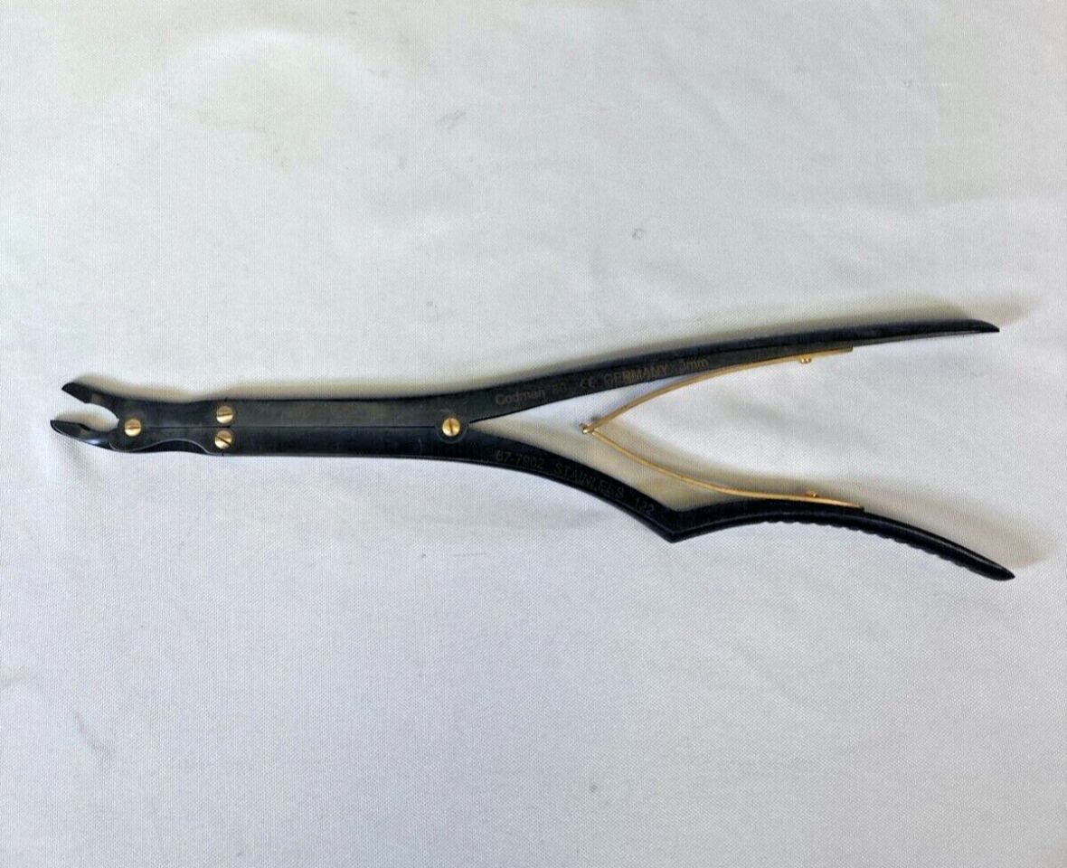 CODMAN 67-7902 Leksell Rongeur Double Action Curved 3mm Bite L