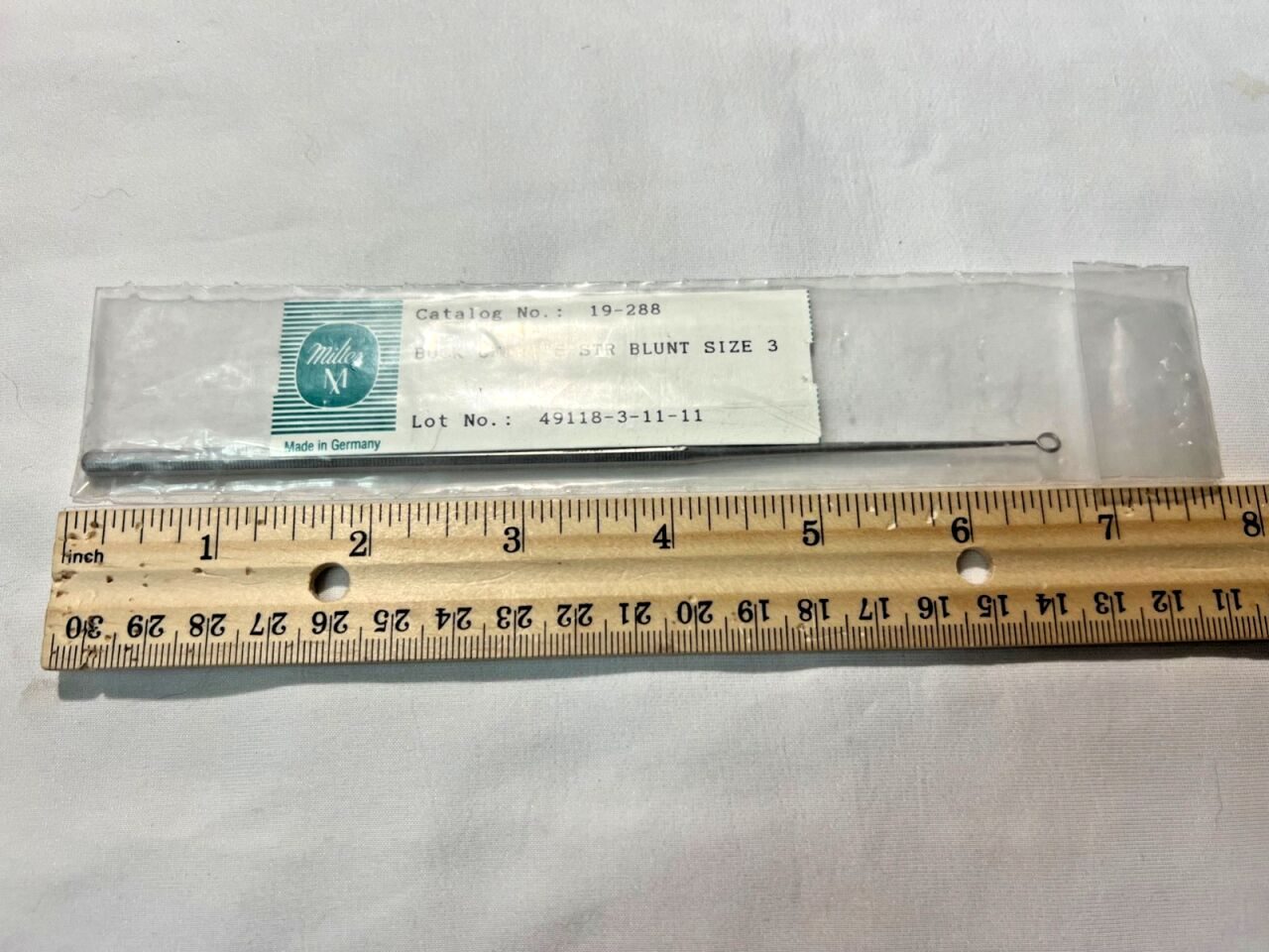 MILTEX 19-288 Buck Ear Curette Size 3 X 6-3/4" Length ENT — photo 2