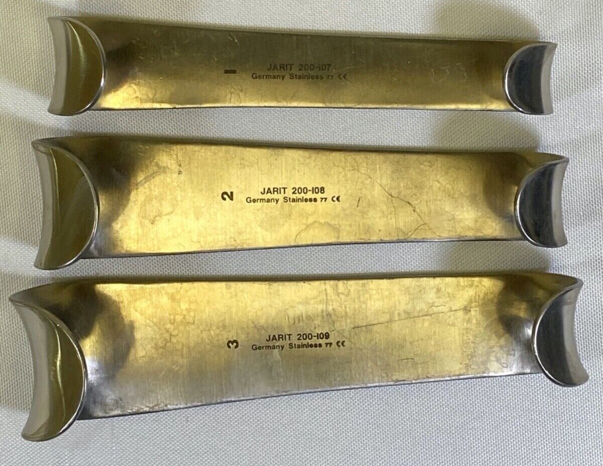 JARIT 200-107/8/9 Roux Double Ended Retractors, Set of 3