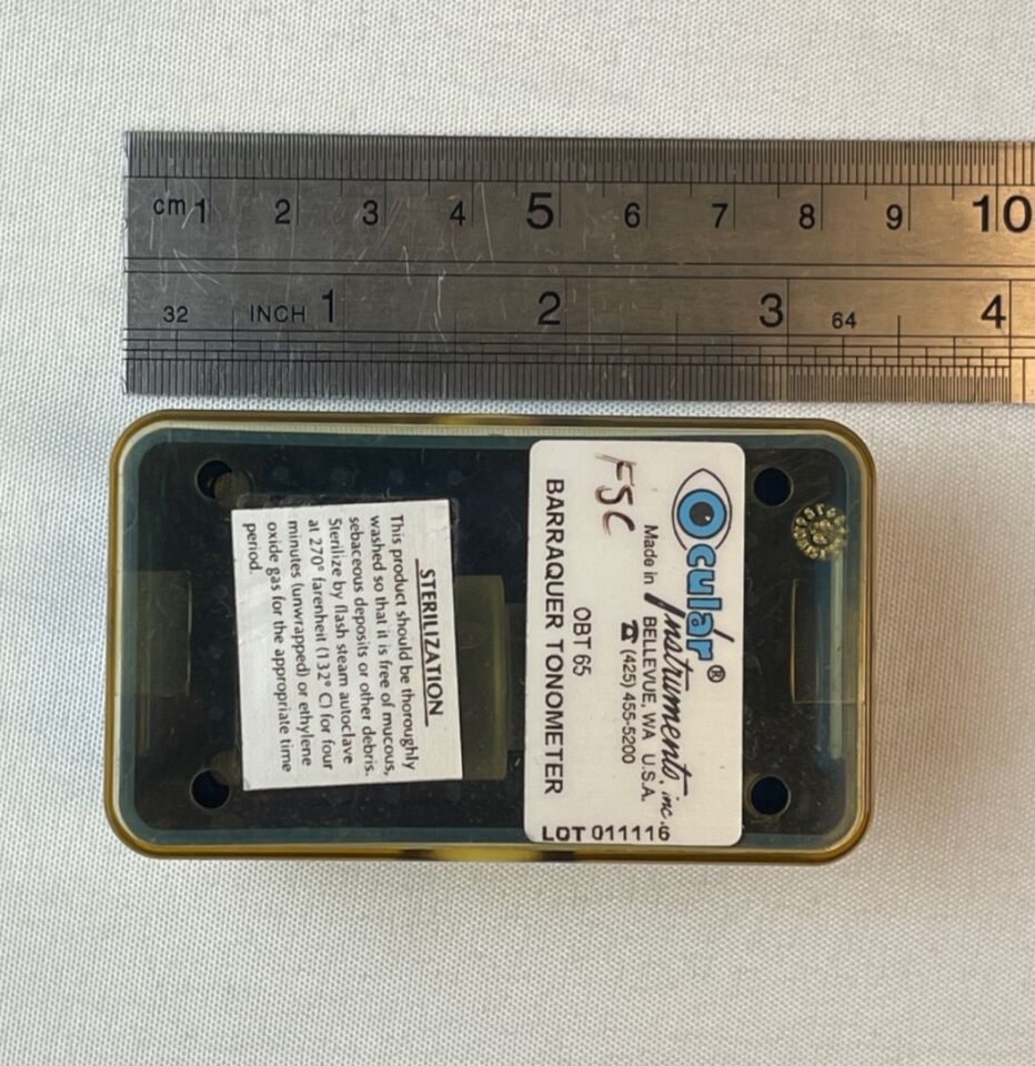 OCULAR INSTRUMENTS OBT-65 Barraquer 65mm Hg Tonometer w/ Case — photo 8