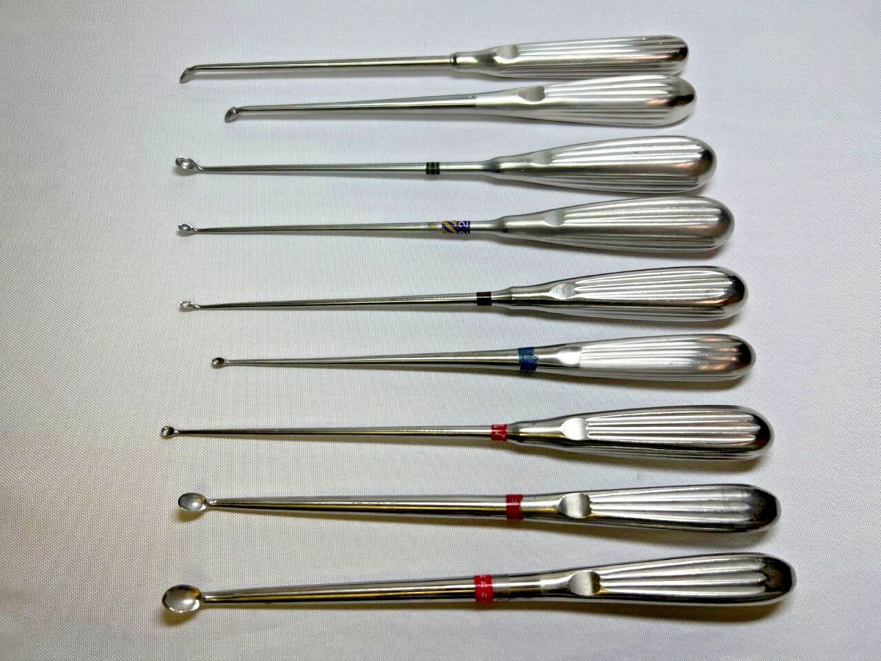 V. MUELLER  Set of 9 Bone Curettes Spinal — photo 1