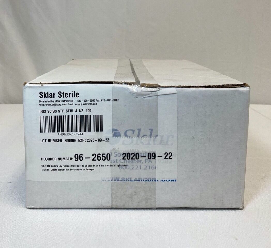 SKLAR 96-2650 Straight Iris Scissors 4.5" lot of 100 — photo 1