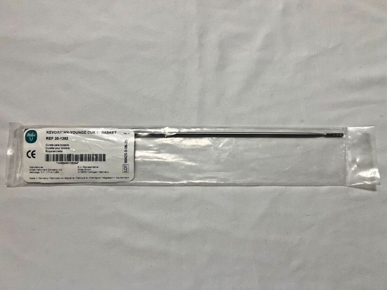 MILTEX 30-1382 Kevorkian-Younge Endocervical Curette 2mmX12mm Loop 12-1/4in