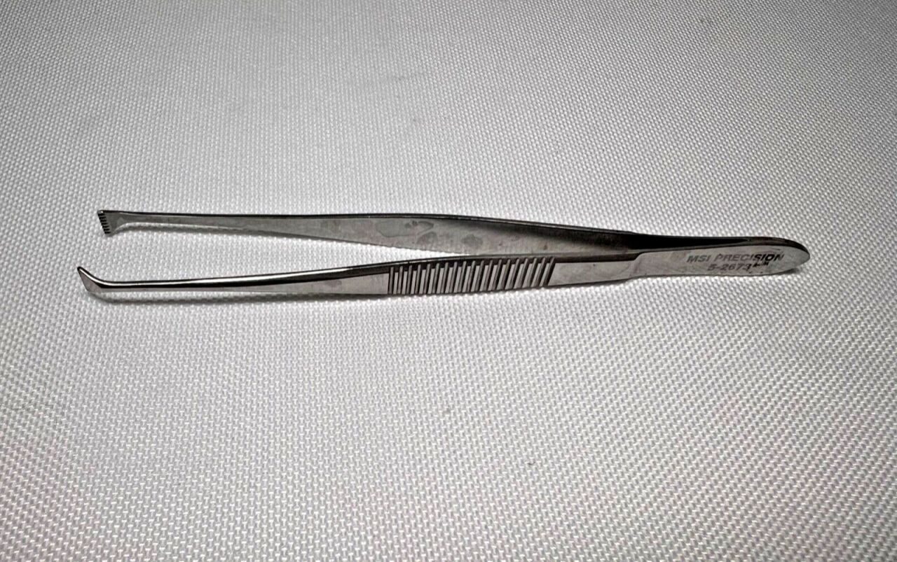 MSI PRECISION INSTRUMENTS 5-2673 Graefe Fixation Forceps 4.5mm Jaws x 4-1/4" WL