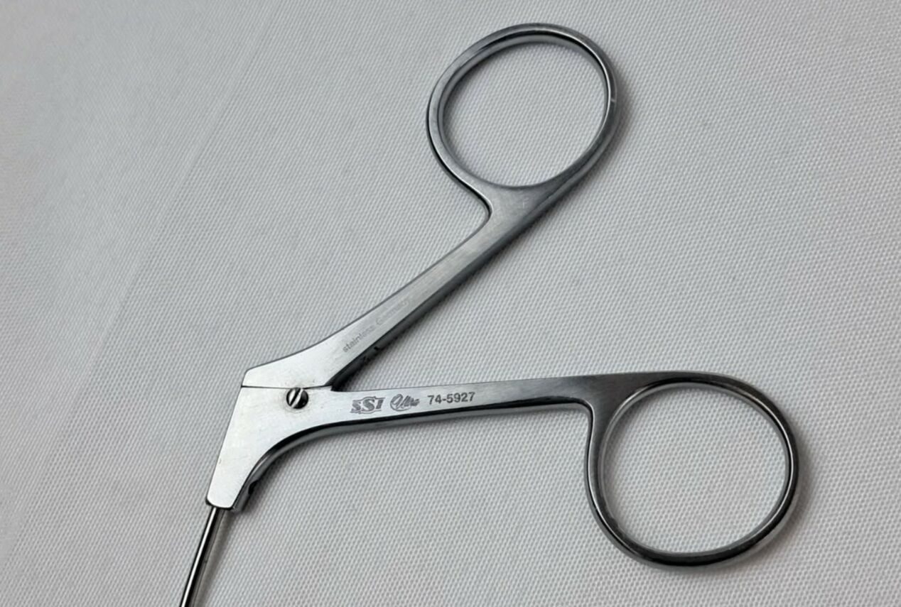 SSI 74-5927 Jako Micro Laryngeal Right Curved 2.0mm Cup Forceps 23.5cm — photo 4
