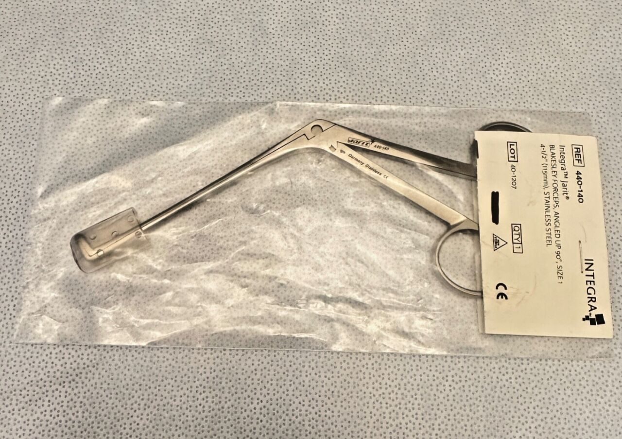 INTEGRA 440-140 Blakesley Forceps Angled Up 90deg Size 1 WL 4-1/2"