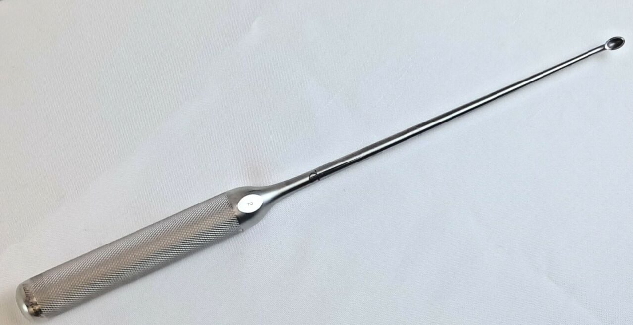 WALLIE HEINIG Lenox Maclaren Size 2 Angled Curette 4.5mm x 7.5mm Cup 15"