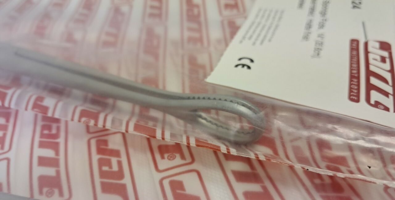 JARIT 114-124 Foerster Sponge Forceps Straight Serrated Jaw 14" - Lot of 2 — photo 3