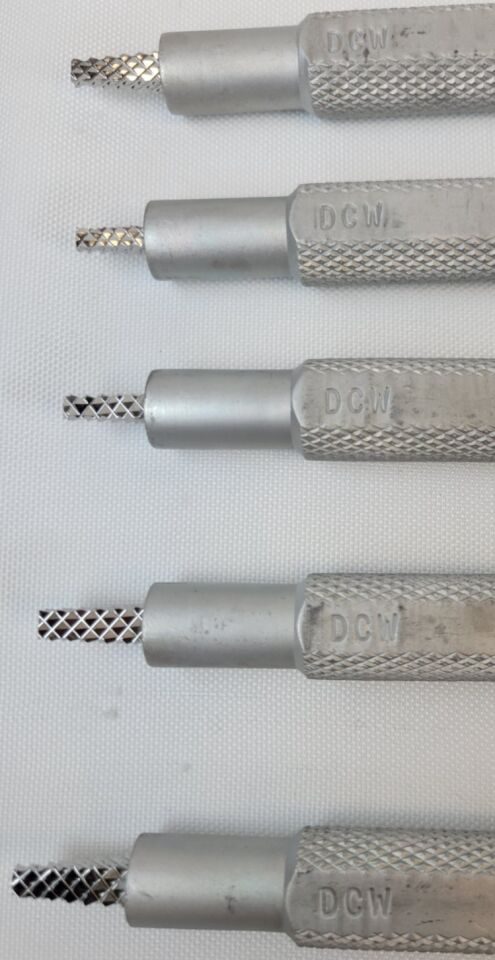 DOW CORNING WRIGHT  Set of 5 Swanson Finger & Toe Joint Rasps Orthopedic Sizers w/ Broach — photo 3