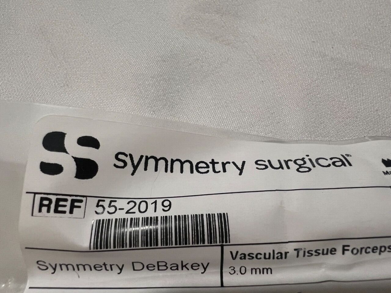 SYMMETRY SURGICAL 55-2019 DeBakey Vascular Tissue Forceps 3mm X 7-3/4" Length — photo 3