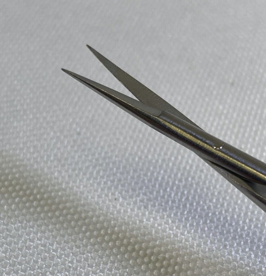 AESCULAP FD105R Micro Vessel Scissors Bayonet Straight Sharp Tips 7.5" — photo 3