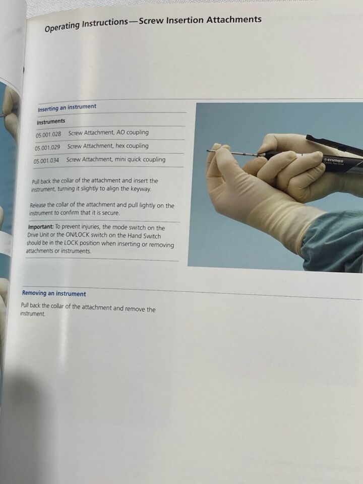 SYNTHES Electric Pen Drive Arthroscopy Shaver System — photo 5