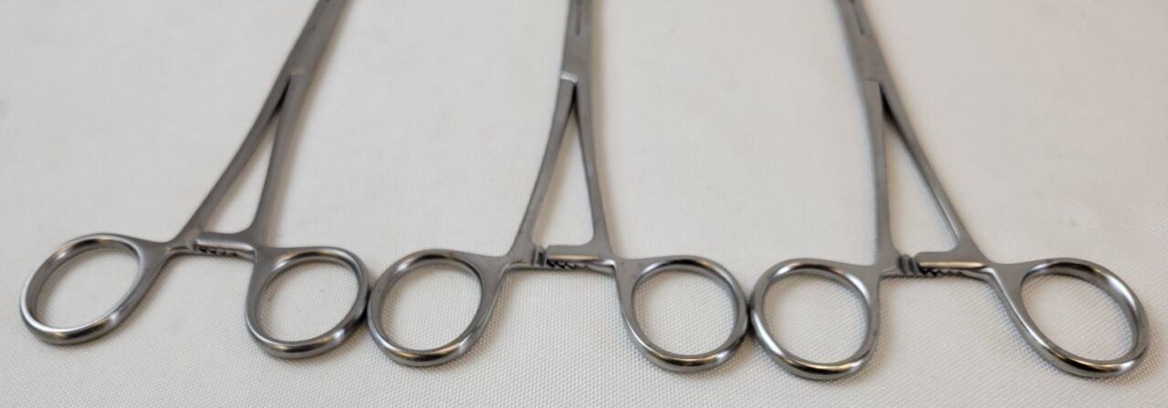 SYMMETRY SURGICAL 19-4133 Set of 3 Tube Clamping Forceps Cross-Hatched Jaws 6-1/2" — photo 7