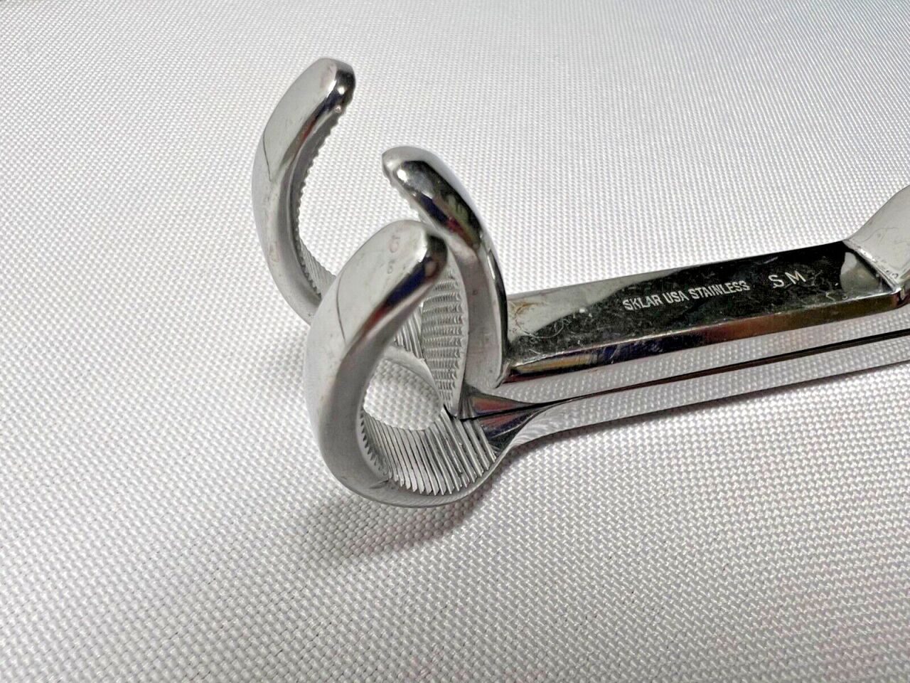 SKLAR S/M Lowman Adjustable Bone Clamp 1 x 2 Prong Jaw — photo 2