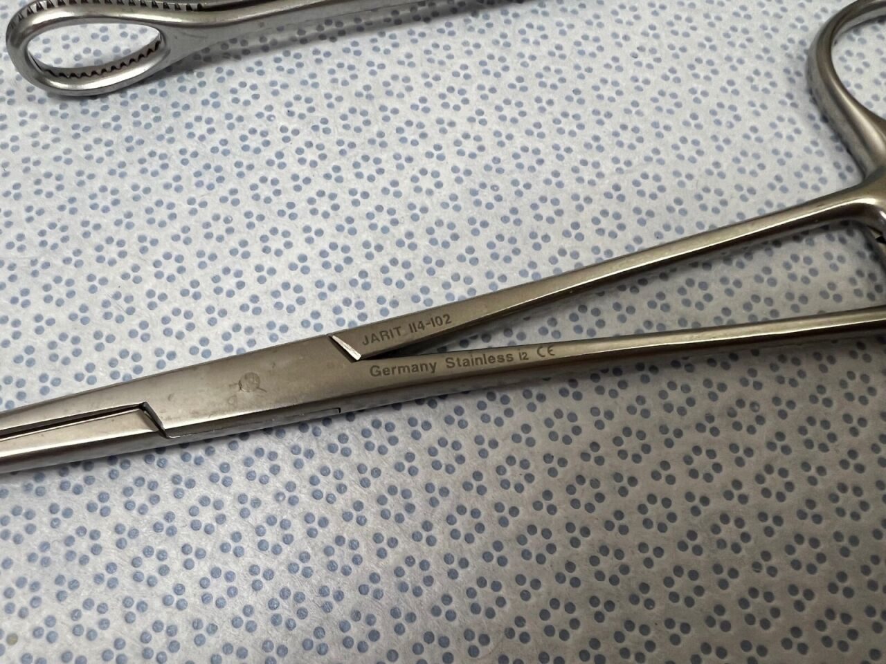 JARIT 114-102 Foerster Sponge Holding Forceps 7" Straight Serrated Jaws Set of 5 — photo 2