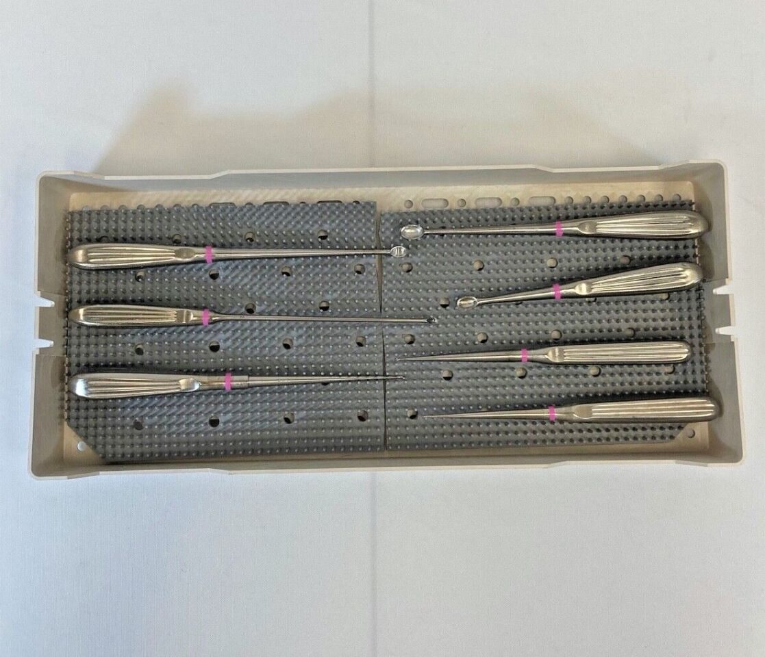 CODMAN  Set of 7 Orthopedic Bone Curettes w/ Case