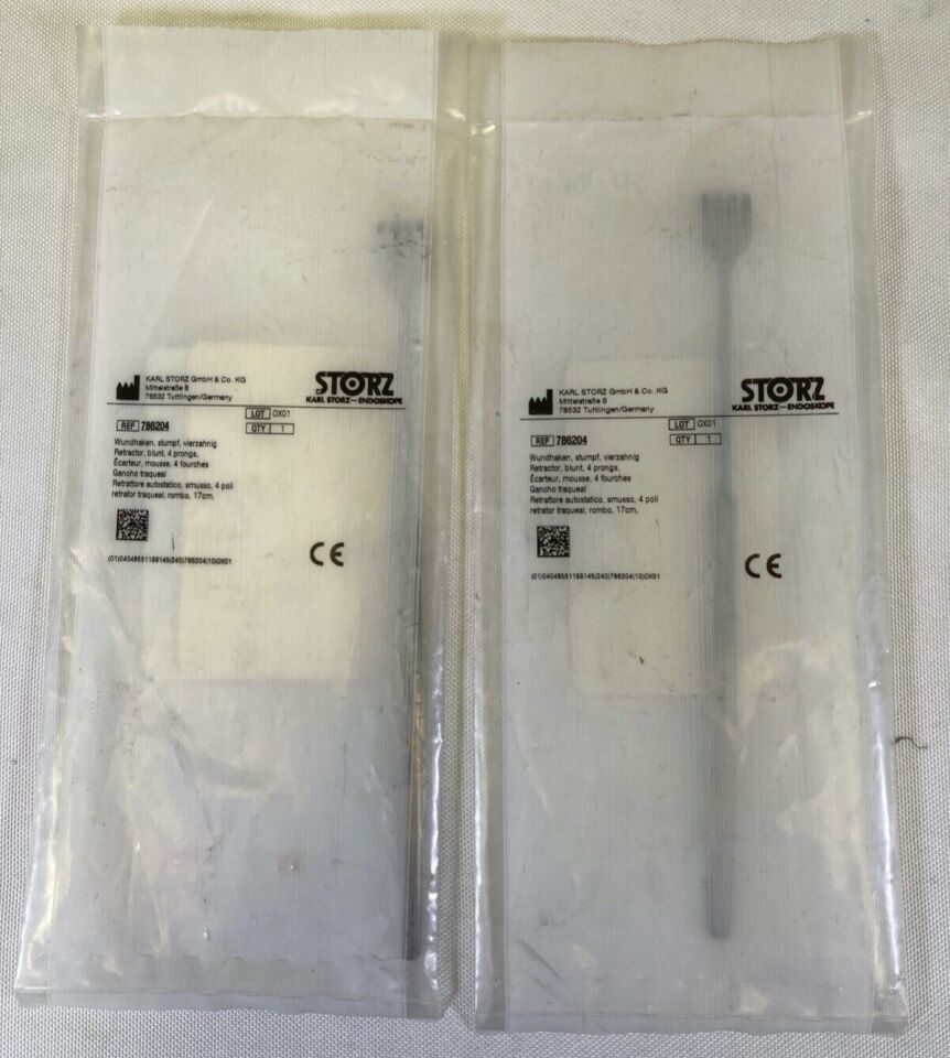 KARL STORZ 786204 Rake Retractors Blunt 4 Prong 10mm Wide x 17cm Long